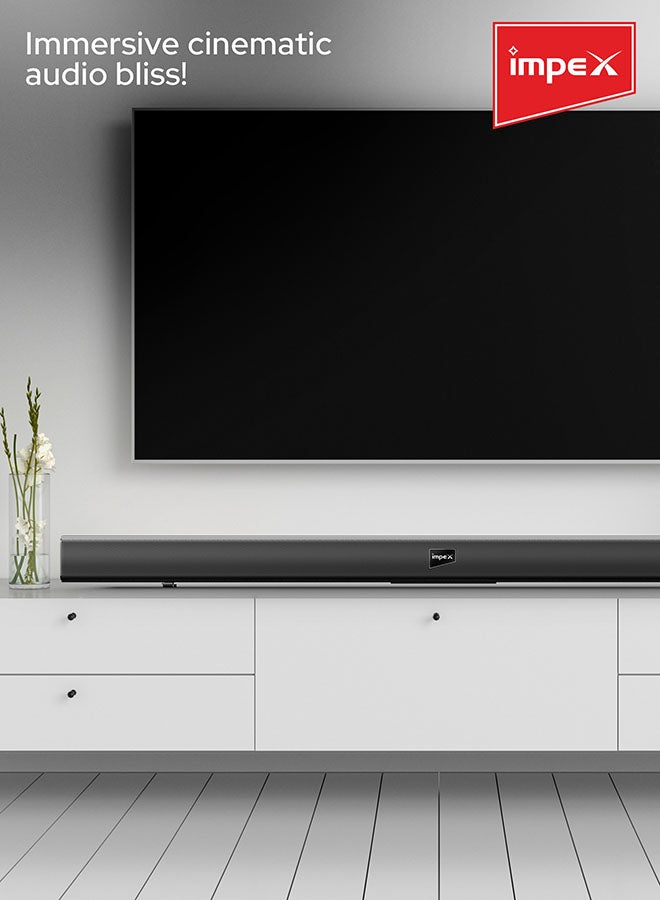 Impex - 2.0 Channel Soundbar 3000W  Bluetooth Version 5.0 LED Display With Remote Control SB 1401 Black - Image 1