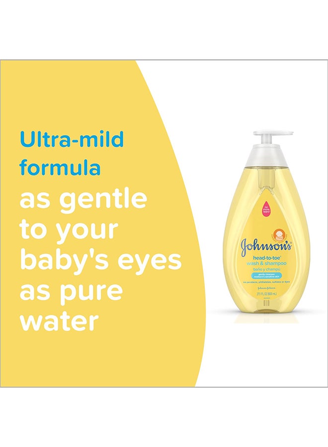 Johnson's - Head-to-Toe Gentle Tear-Free Baby And Newborn Wash And Shampoo, 27.1 fl. Oz - Image 1