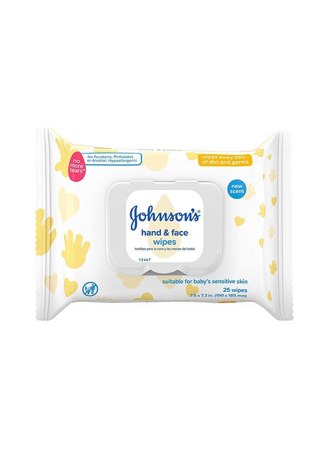 25- Pieces Hand And Face Baby Sanitizing Cleansing Wipes