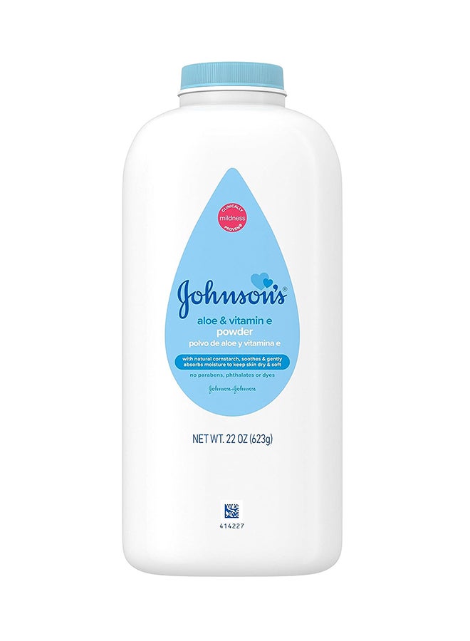 Johnson's Baby Powder With Aloe Vera And Vitamin E, Diaper Rash Protection, 22 Oz - Image 1