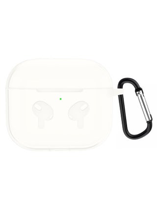Upgrade Cover Compatible With Airpods 3 Case Soft Silicone Skin Case Cover With Keychain For AirPods 3rd Generation Charging Case Cover Ultrathin Protective Case Front LED Visible Milky White - pnsku/N70033859V/45/_/1703831444/f182be1f-fdb7-4e7a-95ee-c96d92e128dc