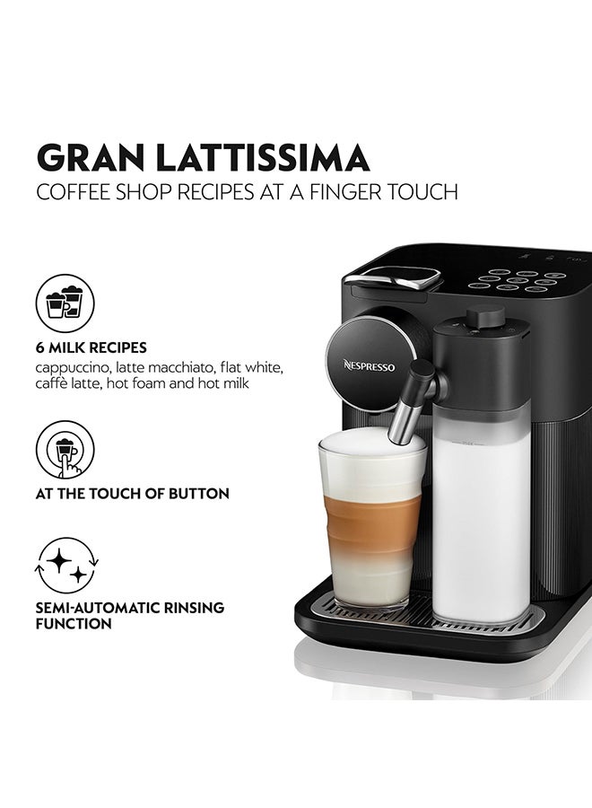 Nespresso - Gran Lattissima Espresso Coffee Machine 1.3 L 1450 W F541-ME-BK-NE Black - Image 1