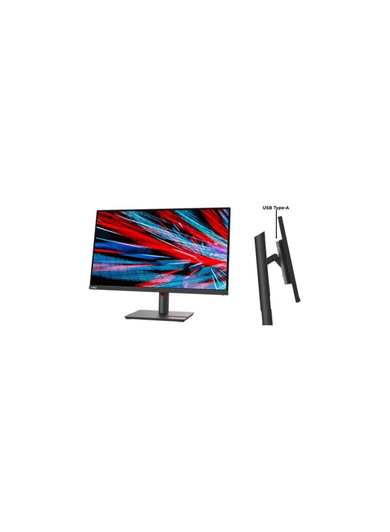 Lenovo - ThinkVision T27i-30 27" Monitor, IPS Panel ,NBL, 1920 x 1080, Input Connectors- VGA + HDMI 1.4 + DP 1.2 ,Cables Included - VGA + DP Black - Image 1