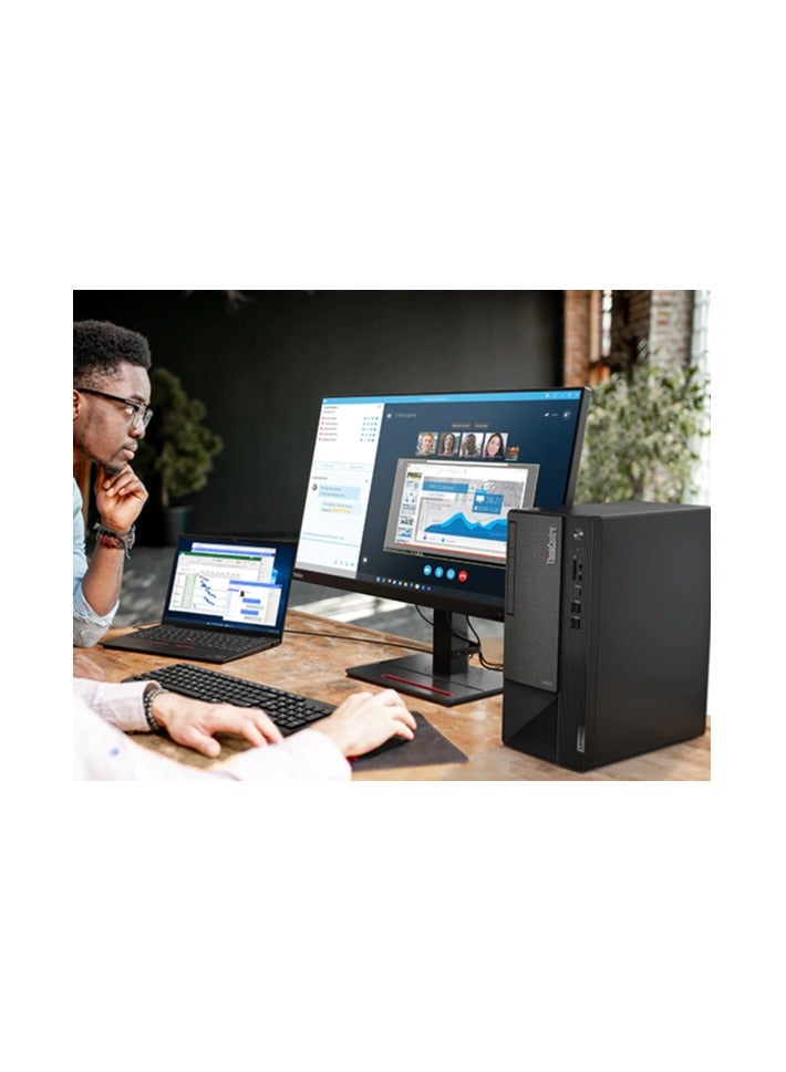 Lenovo - ThinkCentre Neo 50t Gen 3 Desktop, i7-12700, 8GB DDR4, 512GB SSD M.2, Integrated Intel UHD Graphics 770, 3-In-1 Card Reader, Win 11 Pro Black - Image 1