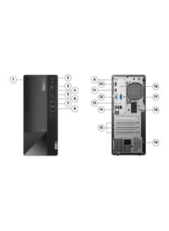 Lenovo ThinkCentre Neo 50t G3 With Core i3-12100 Processor/8GB RAM DDR4/256GB SSD M.2 G4/DOS(Without Windows)/Integrated Intel UHD Graphics 730 Black  - Image 2