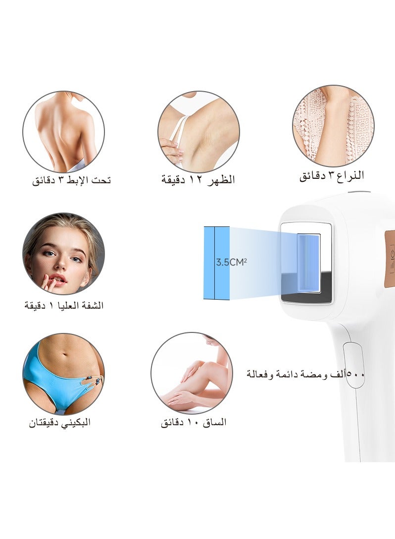 MLAY - T5 Ice Pulse Laser Hair Removal Device Pink / Gold - Image 1