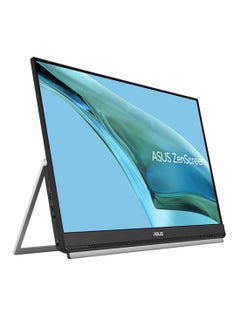 ASUS ZenScreen MB249C portable monitor – 24-inch (23.8 viewable) FHD (1920 x 1080), frameless panel, IPS technology, anti-glare, USB-C®, speakers, carrying handle/kickstand design, C-clamp, partition hook Black  - Image 1
