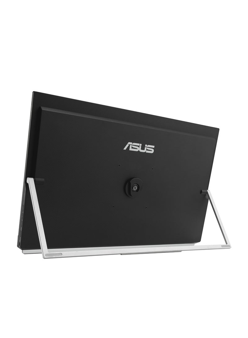 ASUS - ZenScreen MB249C portable monitor – 24-inch (23.8 viewable) FHD (1920 x 1080), frameless panel, IPS technology, anti-glare, USB-C®, speakers, carrying handle/kickstand design, C-clamp, partition hook Black - Image 1