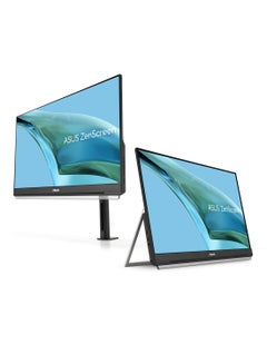 ASUS ZenScreen MB249C portable monitor – 24-inch (23.8 viewable) FHD (1920 x 1080), frameless panel, IPS technology, anti-glare, USB-C®, speakers, carrying handle/kickstand design, C-clamp, partition hook Black  - Image 2