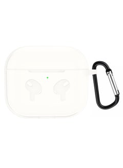 Case With Carabiner Compatible AirPods 3 Premium Silicone Wireless Charging Available Shockproof Protection Milky White