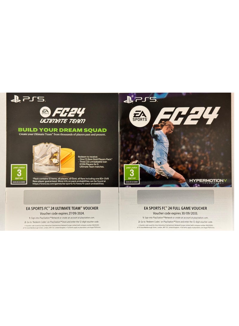 Sony - PlayStation 5 Slim Console Digital Edition With 2 Dualsense Controller And FC 24 PS5 Voucher Code With Ultimate Team Voucher -  (KSA Version) - Image 1