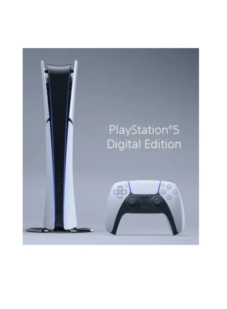 Sony - PlayStation 5 Slim Console Digital Edition With 2 Dualsense Controller And FC 24 PS5 Voucher Code With Ultimate Team Voucher -  (KSA Version) - Image 1