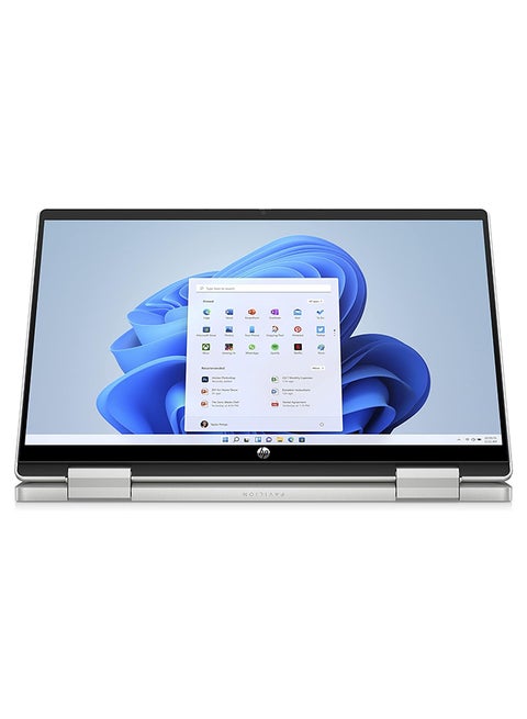Pavilion x360 2 in 1 (Upgraded Version) Laptop With 14-Inch Display, Core i5 1335U Processor/8GB RAM/512GB SSD/Intel Iris Xe Graphics/Windows 11 Home English/Arabic Natural silver
