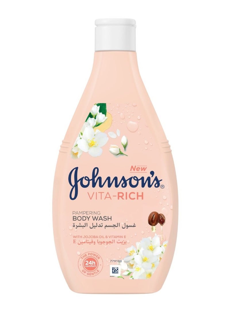 Johnson's Vita-Rich Jasmine And White Flowers Pampering Body Wash 400ml - Image 1