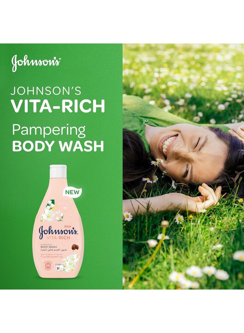 Johnson's Vita-Rich Jasmine And White Flowers Pampering Body Wash 400ml - Image 3