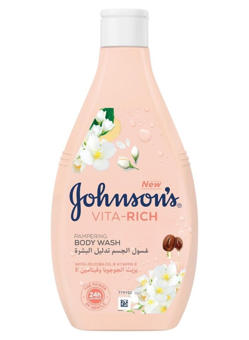 Johnson's Vita-Rich Jasmine And White Flowers Pampering Body Wash 400ml - Image 1