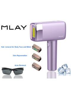 MLAY T14 laser hair removal device with IPL technology and cooling function for painless hair removal Purple  - Image 2