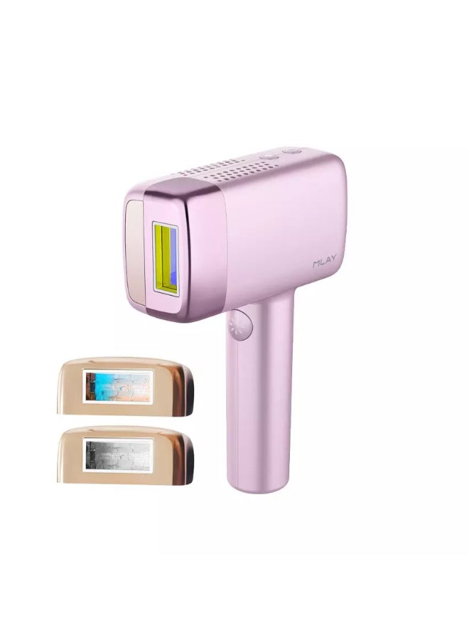 MLAY T14 IPL Laser Hair Removal Machine with Ice Cooling - 3 Lens Hair Removal Lens Acne Removal Lens Glasses Skin Purple - Image 1