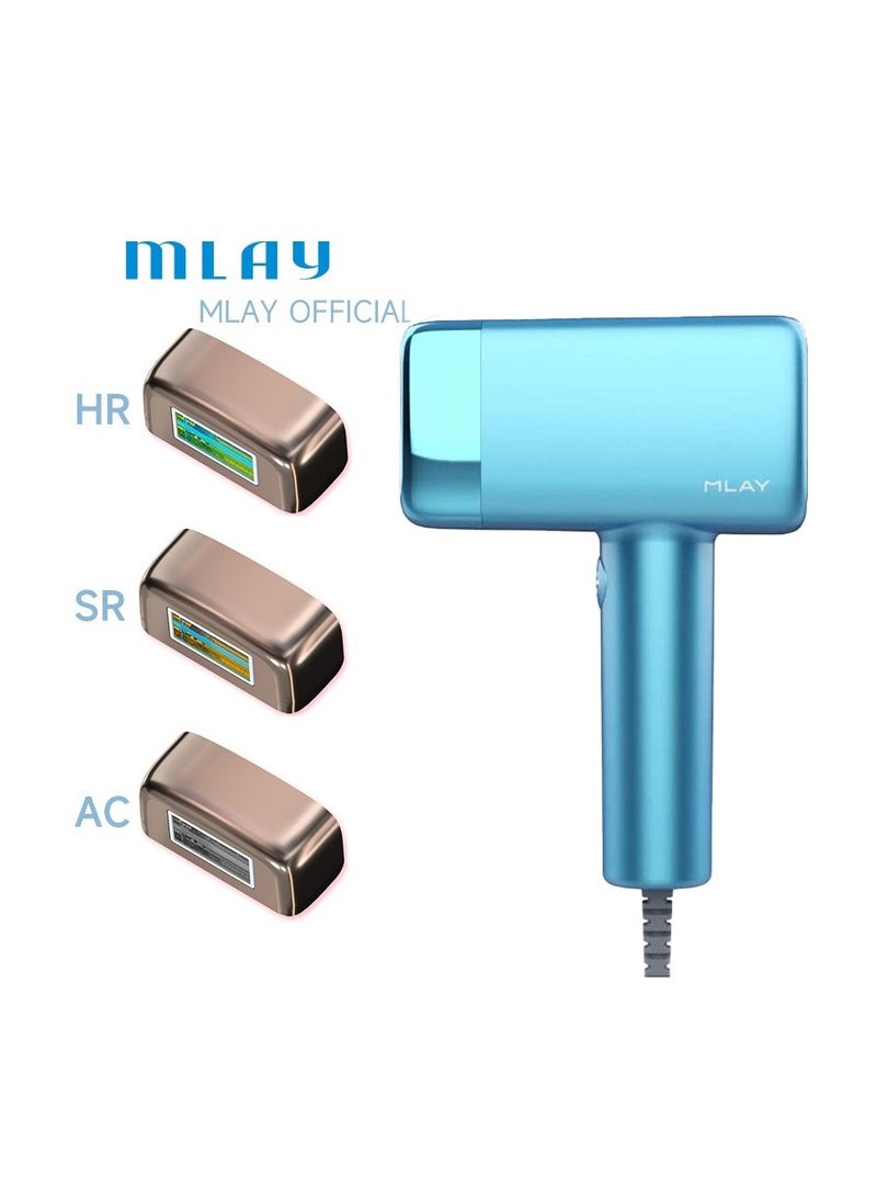 MLAY T14 laser hair removal device with IPL technology and cooling function for painless hair removal SKY BLUE - Image 2