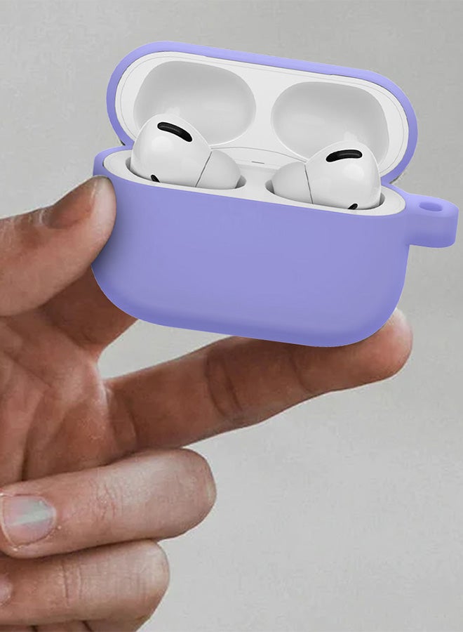 MARGOUN Shockproof Case For Airpod Pro Silicone Protective Case Shockproof Case Ultra Slim Cover With Keychain Carabiner Blue - Image 4