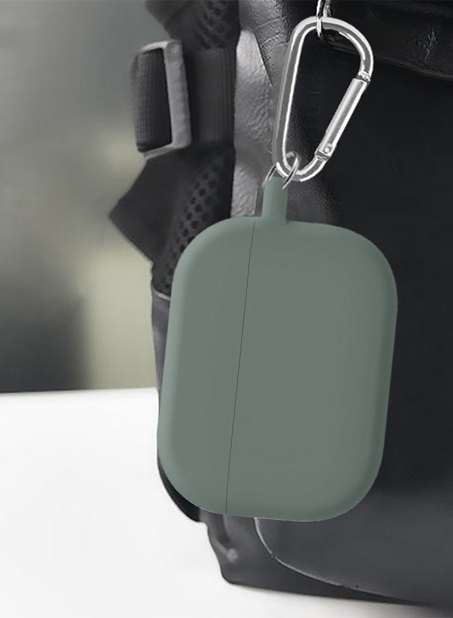 MARGOUN - Shockproof Case For Airpod Pro Silicone Protective Ultra Slim Cover With Keychain Carabiner Grey - Image 1