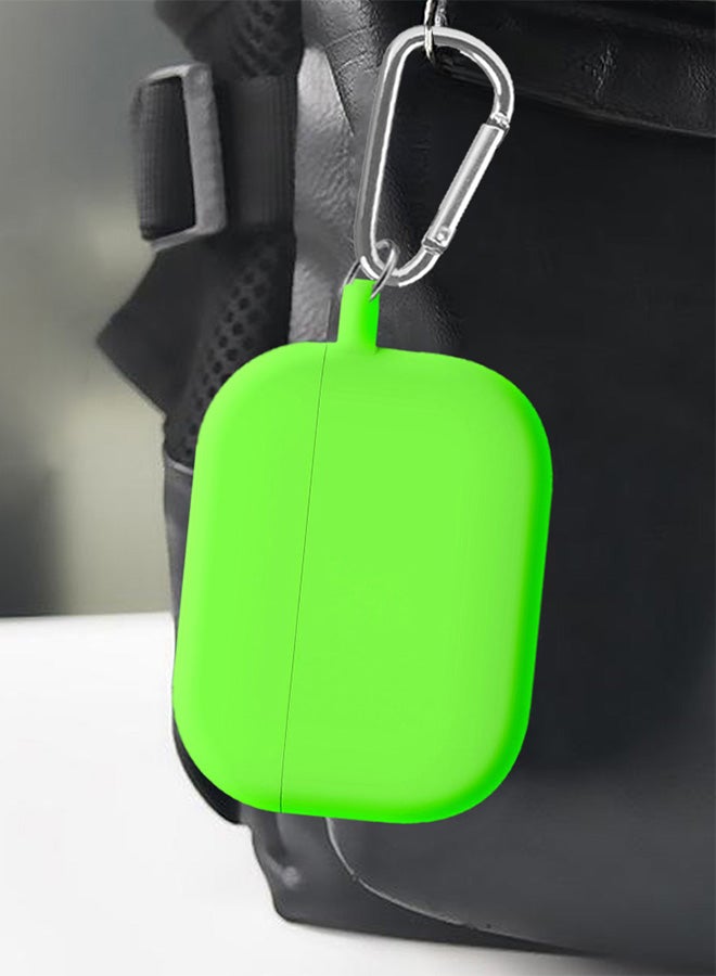 MARGOUN - Shockproof Case For Airpod Pro Silicone Protective Ultra Slim Cover With Keychain Carabiner Neon Green - Image 1