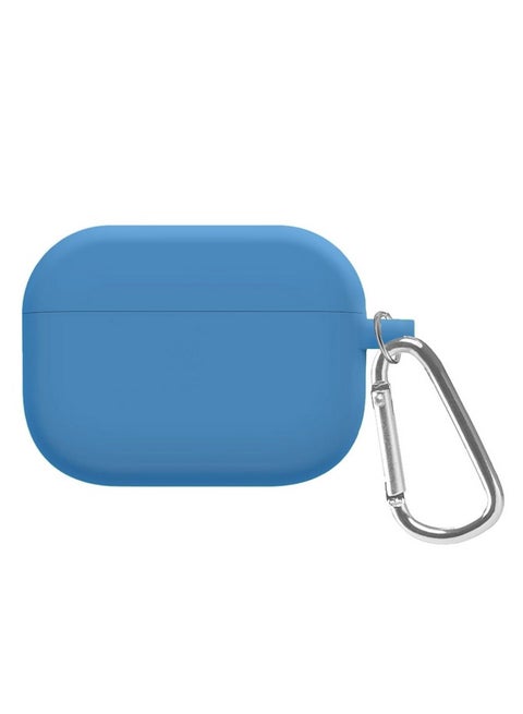 Shockproof Case For Airpod Pro Silicone Protective Ultra Slim Cover With Keychain Carabiner Sky Blue