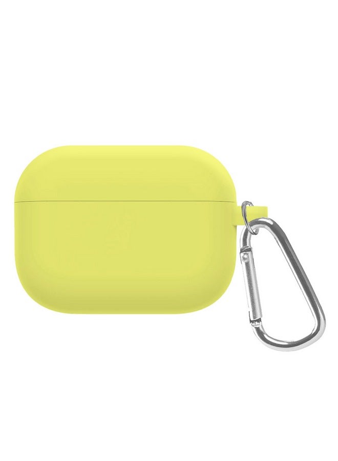 MARGOUN Shockproof Case For Airpod Pro Silicone Case Ultra Slim Cover With Keychain Carabiner Yellow  - Image 1