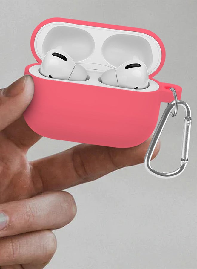 مارجون Shockproof Case For Airpod ProShockproof Case Ultra Slim Cover With Keychain Carabiner Pink - Image 4