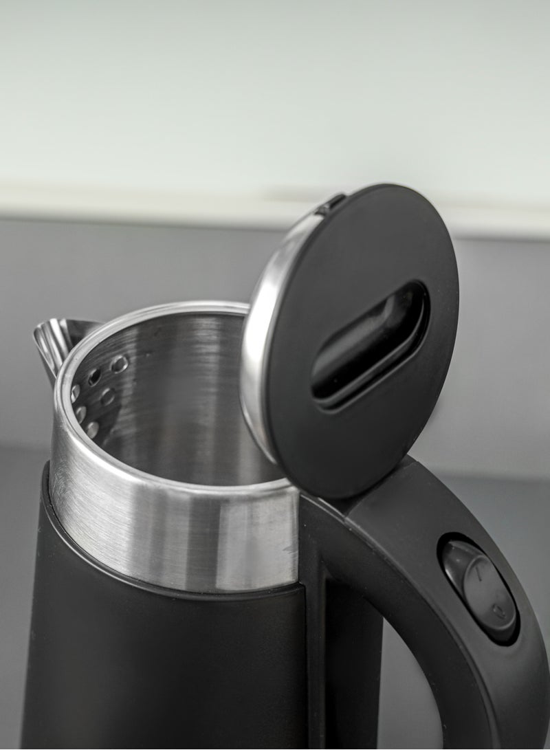 Olsenmark - 1.0 L Double Layer Electric Kettle OMK7028, 800 W, 360 Degree Rotation Base with Auto Safety Off Perfect for Boiling Water, Overheat Protection, Dry Boil Protection 1 L 800 W OMK7028 BLACK - Image 1