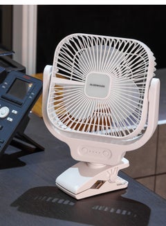 Olsenmark 8" Rechargeable Table Fan, Working Time up to 9 Hours, 3 Speed Controls, 30 Hour LED Operation OMF1852 WHITE  - Image 5