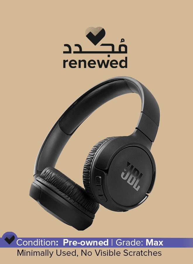 JBL Renewed - Tune 510Bt Wireless On-Ear Headphones - Pure Bass - 40H Battery - Speed Charge - Fast Usb Type-C - Foldable Black - Image 1