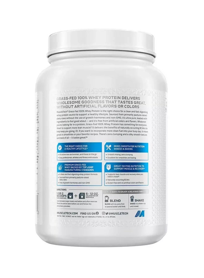 MuscleTech Grass Fed 100% Whey Protein Triple Chocolate 1.8lbs US (RB) - Image 2