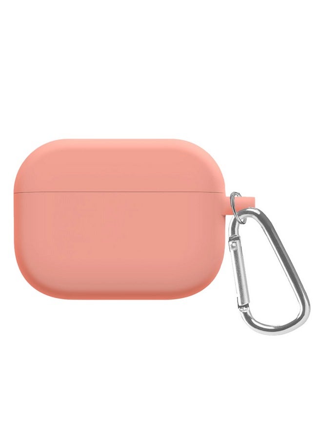 MARGOUN Shockproof Case For Airpod Pro Silicone Protective Ultra Slim Cover With Keychain Carabiner Light Pink - Image 1