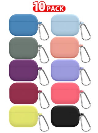 10 Pack Shockproof Case For Airpod Pro Silicone Protective Ultra Slim Cover With Keychain Carabiner Multicolour - pnsku/N70034089V/45/_/1703851352/f7108e71-3e68-42a1-921e-d582f6d076ad