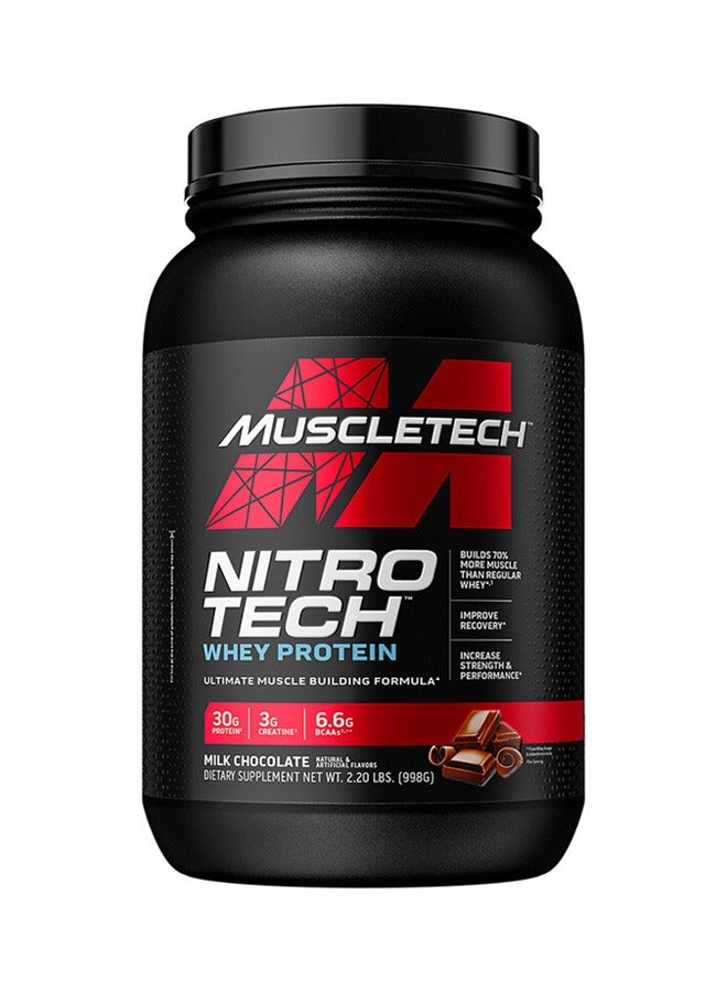 MuscleTech - Nitro Tech Whey Protein  Milk Chocolate 2.2Lb - Image 1