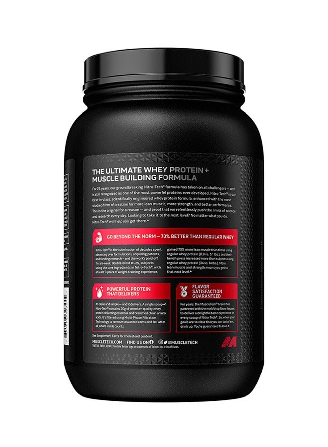 MuscleTech - Nitro Tech Whey Protein  Milk Chocolate 2.2Lb - Image 1