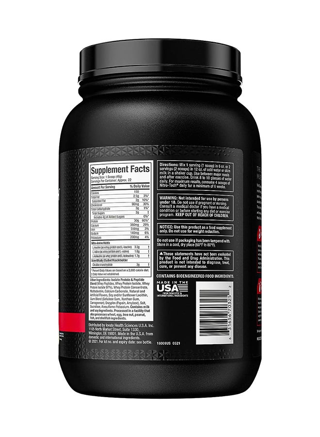 MuscleTech - MuscleTech Nitro Tech Vanilla Cream 2.2lbs US (RB) - Image 1
