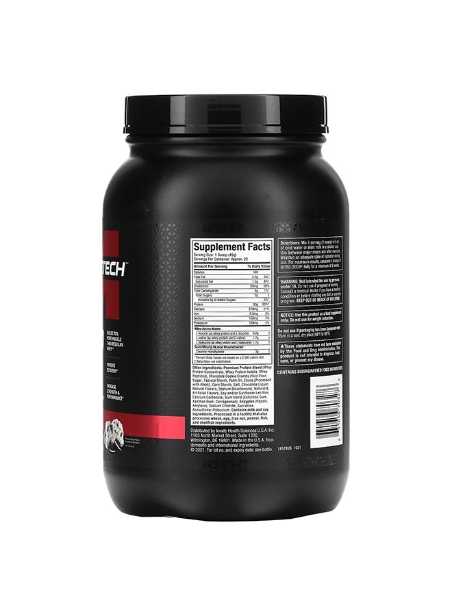 ماسل تيك MuscleTech Nitro Tech Cookies and Cream 2.2lbs US (RB) - Image 2
