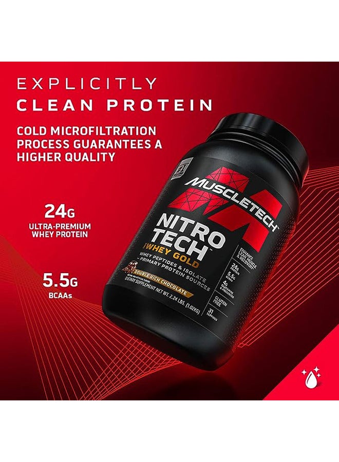 MuscleTech Nitro Tech 100% Whey Gold Strawberry Shortcake 2lbs US (RB) - Image 5