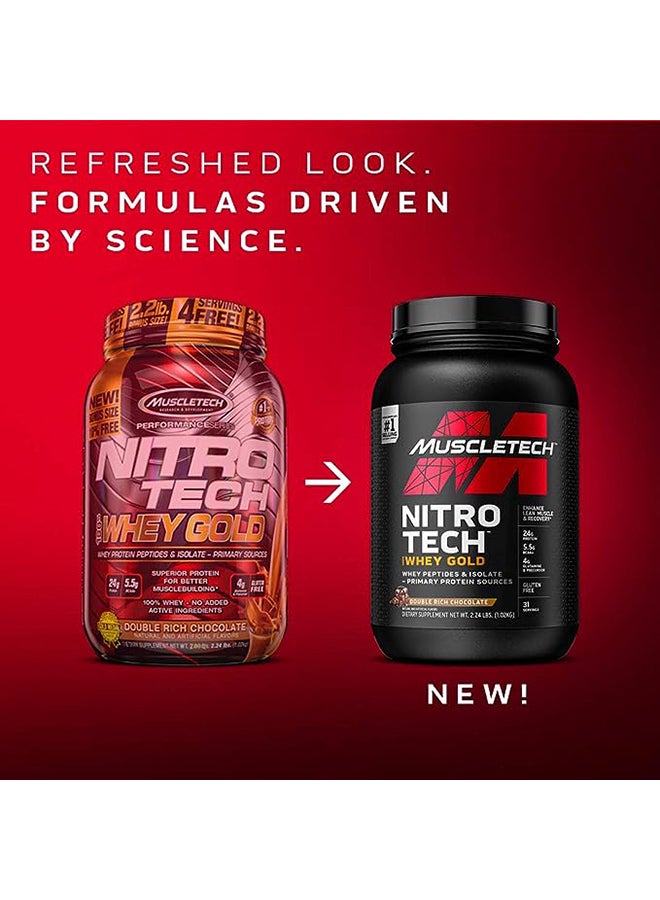MuscleTech Nitro Tech 100% Whey Gold Strawberry Shortcake 2lbs US (RB) - Image 2