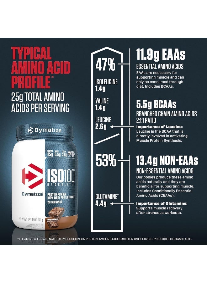Dymatize - Iso 100 20 Serving Fudge Brownie 1.45 LB - Image 1