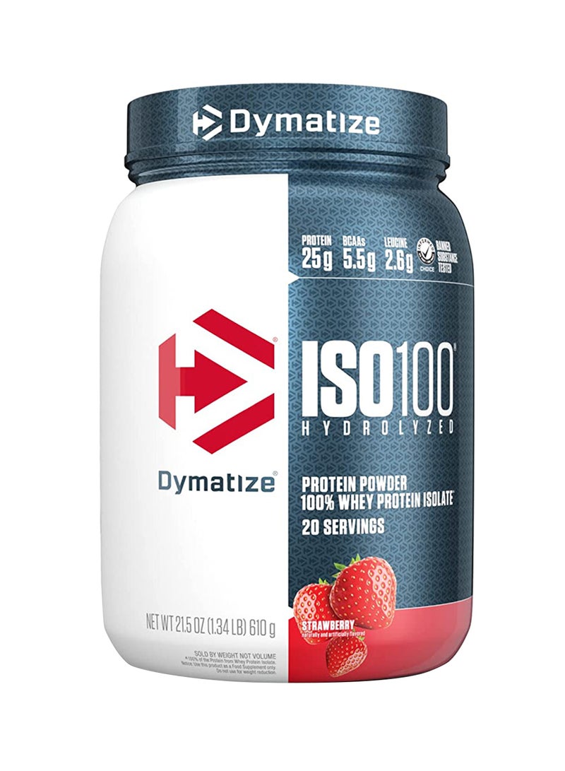 Dymatize - Iso 100 20 Serving Strawberry 1.34Lb - Image 1