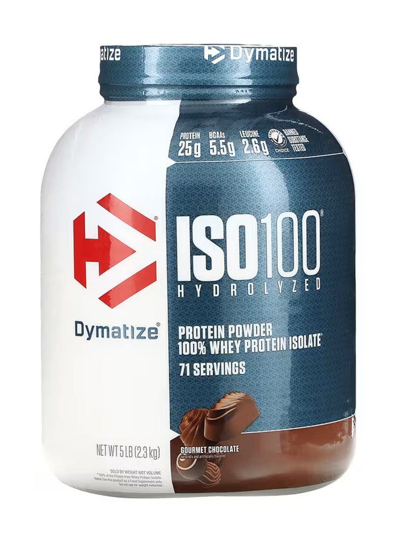Dymatize - Iso 100 Gourmet Chocolate 5 Lb. 2.3 Kg 71 Servings - Image 1