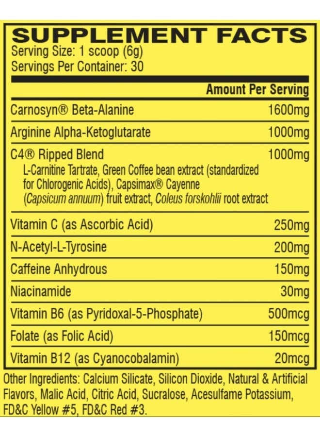 C4 Ripped Explosive Pre-Workout - Tropical Punch - 30 Servings  174 gm - pnsku/N70034229V/45/_/1732554899/7e13d11c-5d45-4eb1-9b8a-27c0668f812f