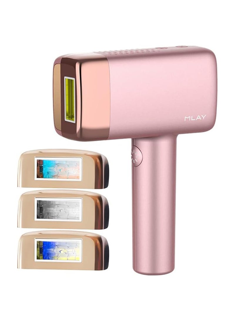 ملاي جهاز إزالة الشعر بالليزر T14 مع تقنية IPL ووظيفة التبريد لإزالة الشعر بدون ألم باللون الوردي - Image 5
