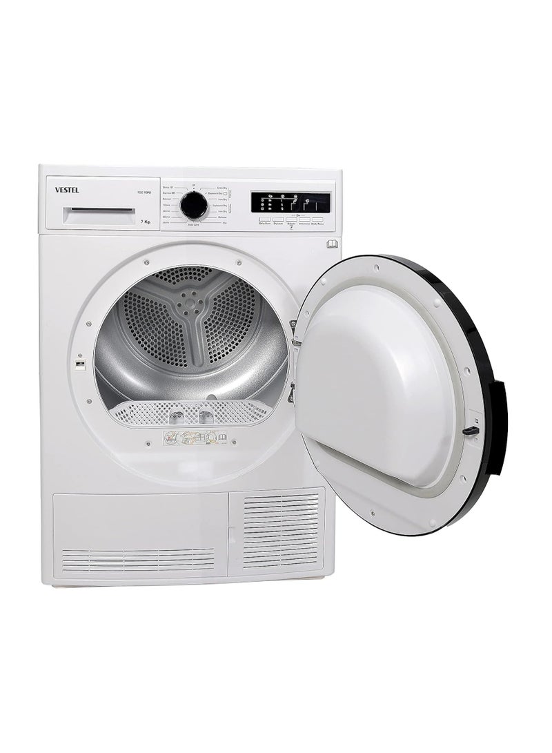 فيستل 7 Kg Front Load Tumble Dryer Condenser Type 15 Program TDC7GP2 White  - Image 3