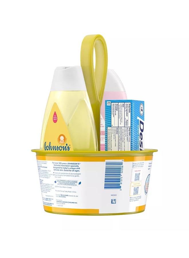 Johnson's - 3-Pieces First Touch Baby Gift Set Includes Bath Wash, Shampoo, Body Lotion, And Diaper Rash Cream - Image 1