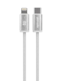Woven 30W Lightning To Type-C Cable 1.2M White