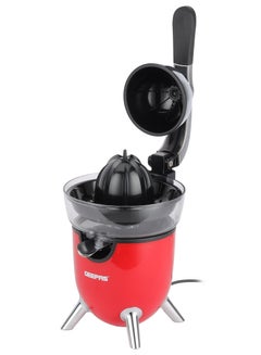 GEEPAS Citrus Juicer With Stainless Steel Spout, 2 Cones, With Handle, 100 Watts Power, Plastic Injection Housing, Plastic Filter Basket, Transparent Juicer Collector, Detachable Parts For Easy Clean 100 W GCJ46021 Red  - Image 2